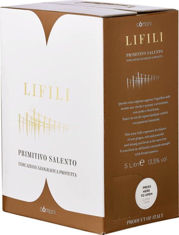 a6mani LIFILI Primitivo Salento - 5l-Bag-in-Box