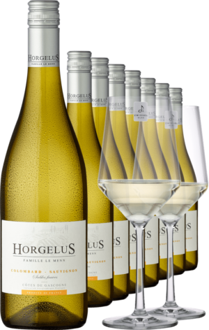 2023 Horgelus Blanc im 8er-Vorratspaket inkl. 2er-Set Zwiesel Glas »PURE«